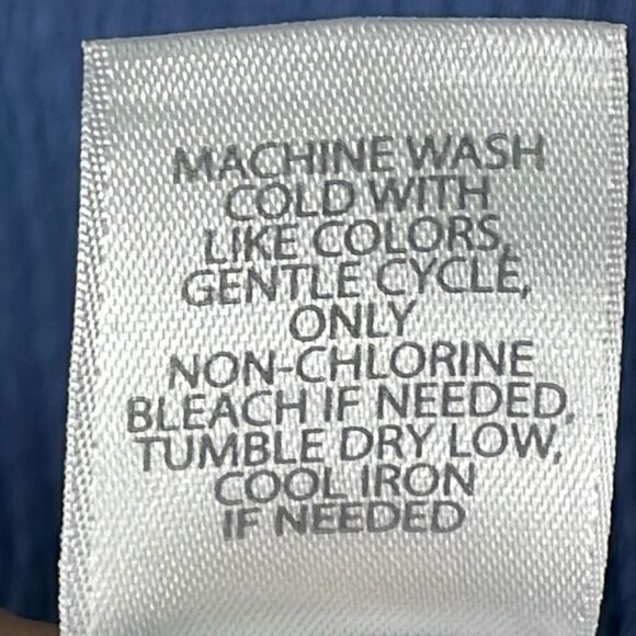 J. Jill blue long tunic 3/4 sleeves side vents boat neck simple textured S - Picture 9 of 10